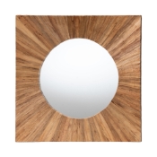 bali & pari Mosa Bohemian Pealed Grasscloth Accent Mirror